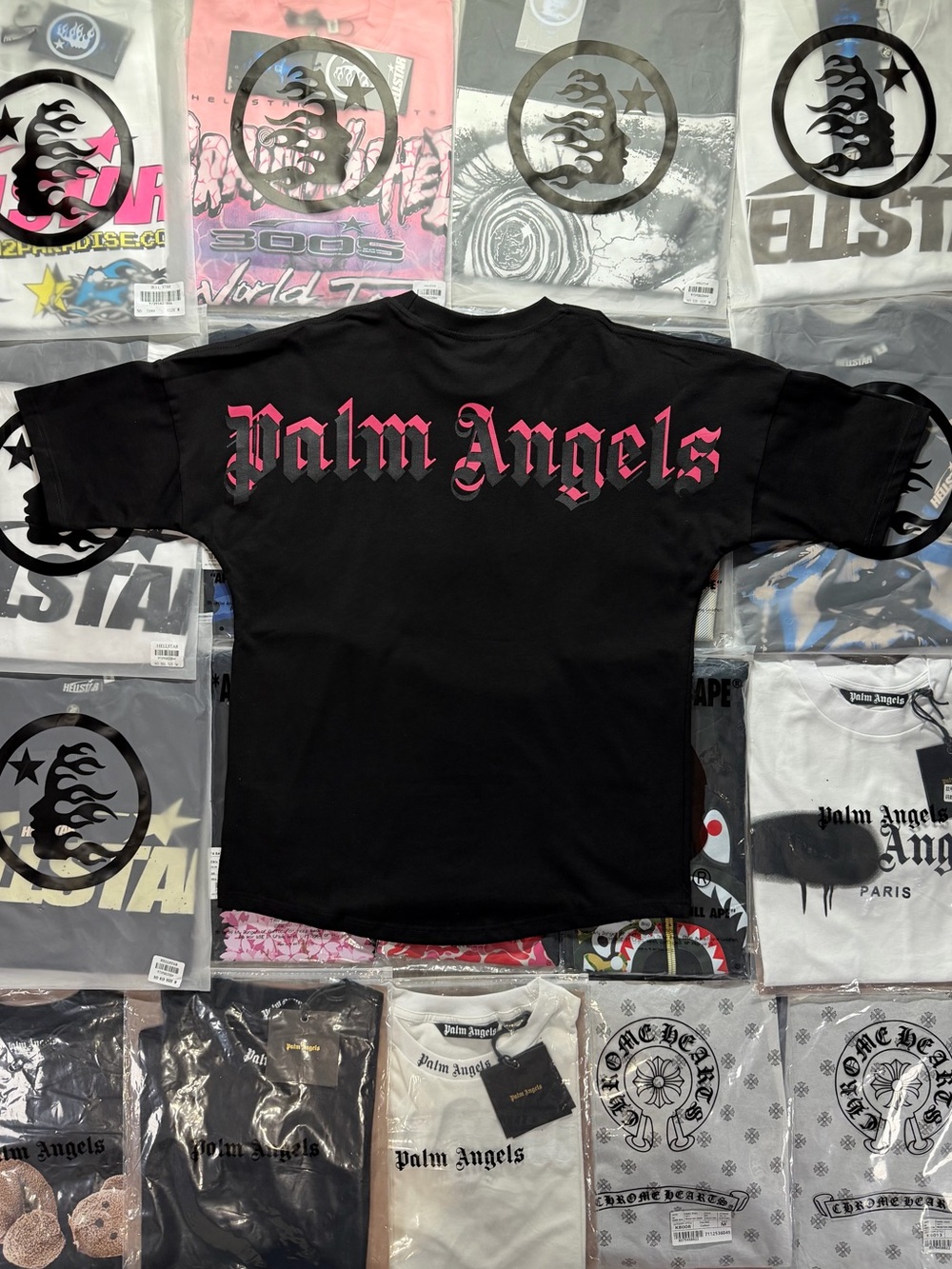 Palm Angels Double Logo Over T-shirt ‘Black’